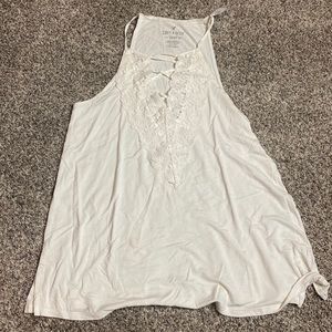 White lace tank